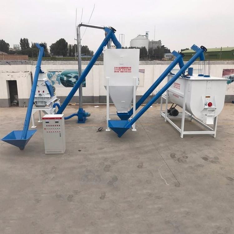 牛飼料加工機(jī)械成套設(shè)備 飼料機(jī)組廠家直銷