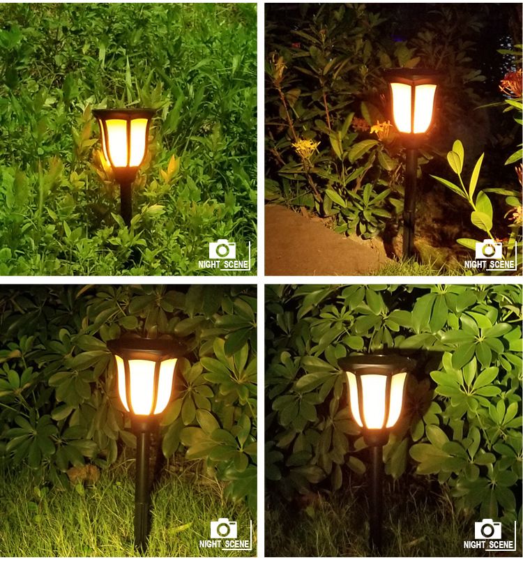 聚木照明太陽(yáng)能火焰燈壁燈 led室內(nèi)外防水投光燈太陽(yáng)能庭院燈路燈